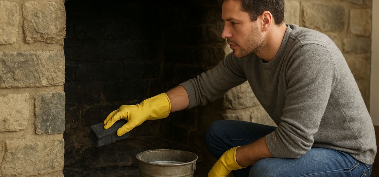 Nettoyer efficacement les pierres de la cheminée