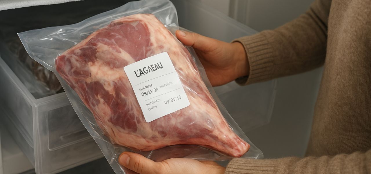 Procédé de congélation d'une épaule d'agneau