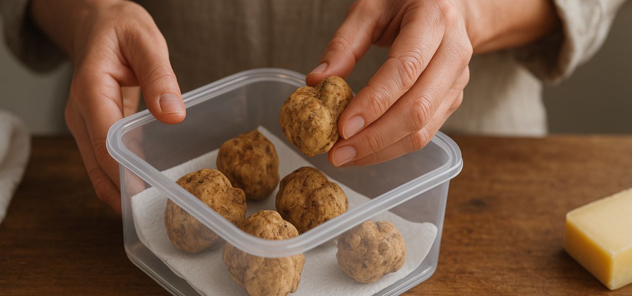 Conserver des truffes blanches 