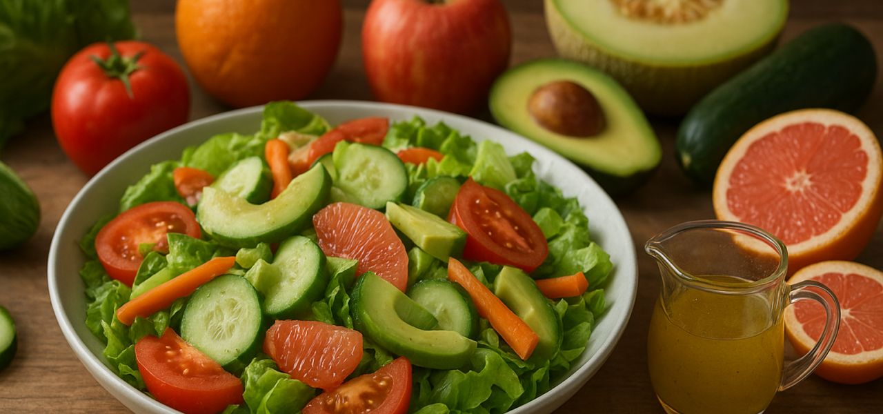 Salade de fruits et légumes crus