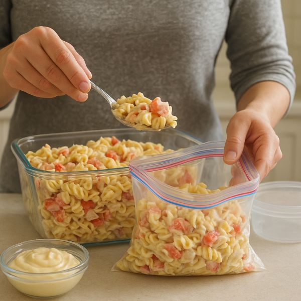 Congeler la salade de pâte