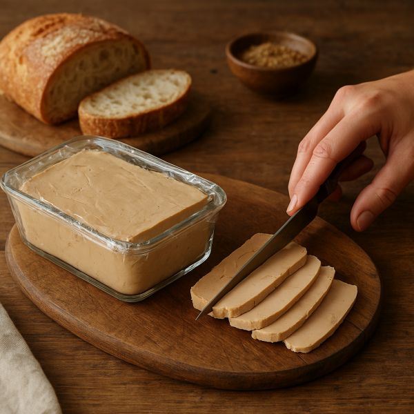 La terrine de foie gras simplement cuite au froid