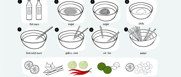 La préparation de la sauce pour les nems