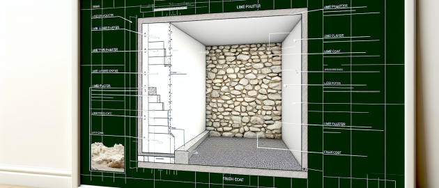 Enduit à la chaux pour mur en pierre en intérieur