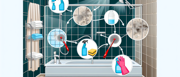 Enlever la moisissure dans une douche