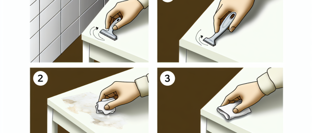 Enlever les traces de colle séchées
