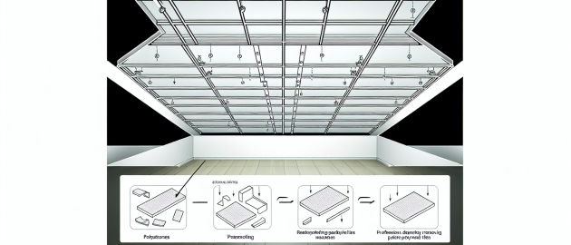 Un plafond net après les dalles en polystyrène