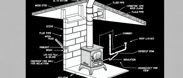 Mettre en place un conduit de poêle à bois