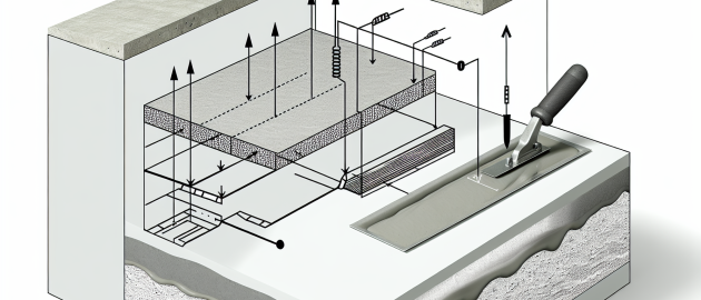 Chape ciment/eau sur une dalle en béton