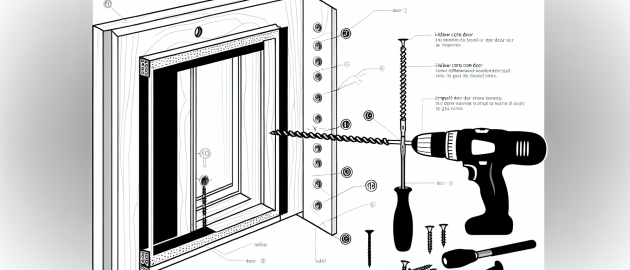 Comment visser dans une porte vide ?