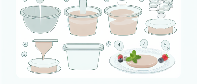 La préparation du pudding à congeler