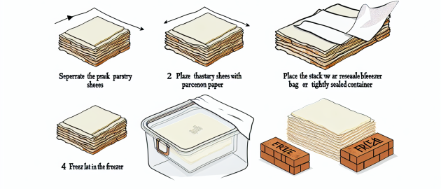 Congeler les feuilles de brick