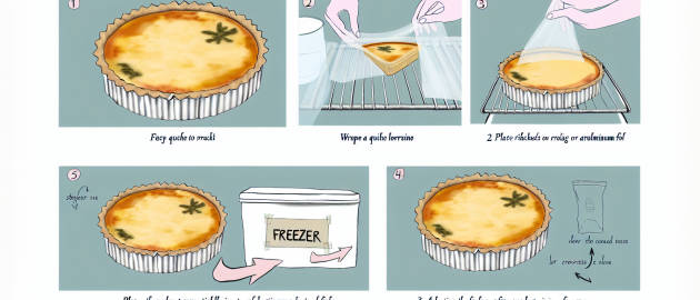 Préparation et congélation d'une quiche lorraine