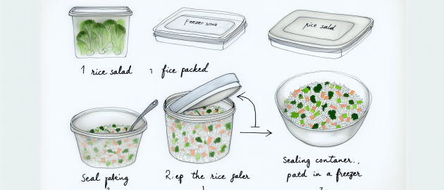 Congeler de la salade de riz