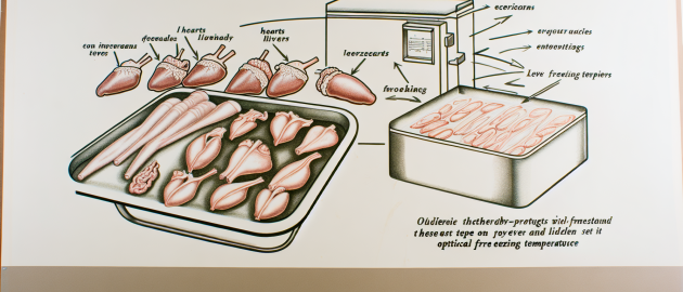 Congélation des abats de volaille
