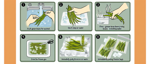 Congeler les haricots verts