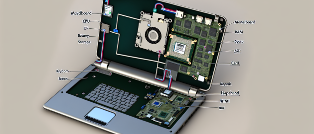 Composants d'un ordinateur portable