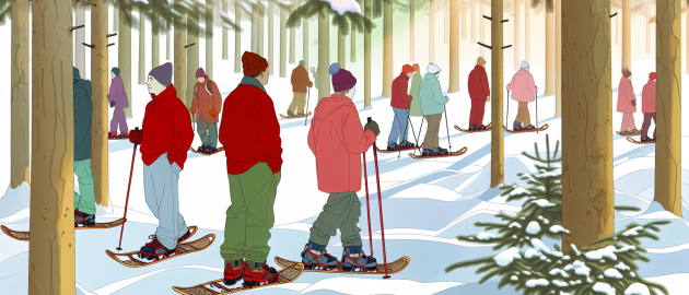 Les promenades en raquettes