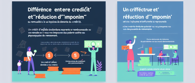 Différence entre crédit d'impôt et réduction d'impôt